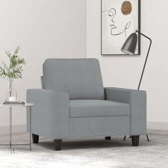 Fauteuil 60 cm stof lichtgrijs 1