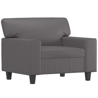 Fauteuil 60 cm kunstleer grijs 2