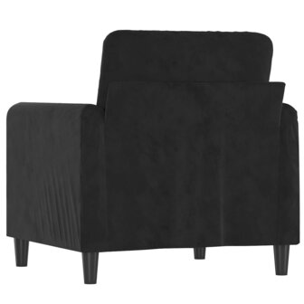 Fauteuil 60 cm fluweel zwart 5