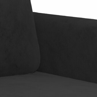 Fauteuil 60 cm fluweel zwart 6