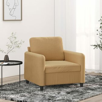 Fauteuil 60 cm fluweel bruin 1