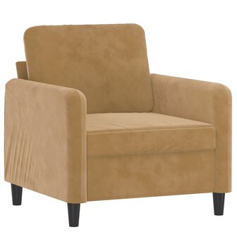 Fauteuil 60 cm fluweel bruin 2