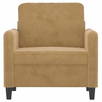 Fauteuil 60 cm fluweel bruin 3
