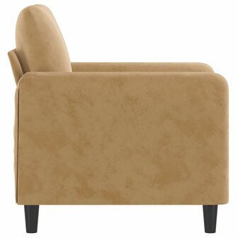 Fauteuil 60 cm fluweel bruin 4