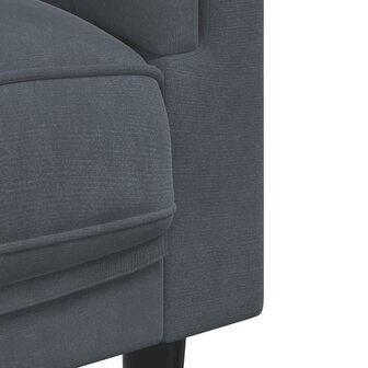 Fauteuil met kussens fluweel donkergrijs 7