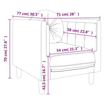 Fauteuil met kussens fluweel donkergrijs 9
