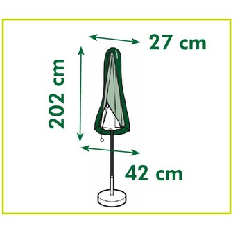 Nature Beschermhoes voor rechte parasols 202x42x27 cm 3