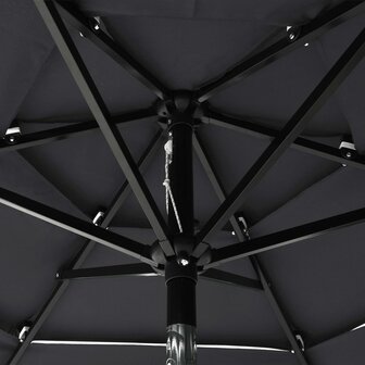 Parasol 3-laags met aluminium paal 2 m antracietkleurig 5