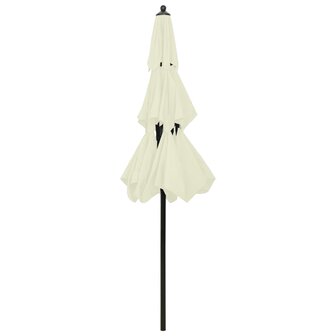 Parasol 3-laags met aluminium paal 2,5 m zandkleurig 4