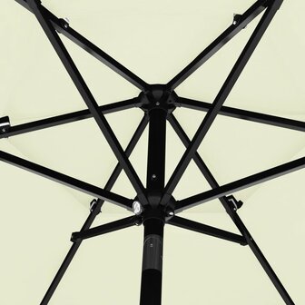 Parasol 3-laags met aluminium paal 2,5 m zandkleurig 5
