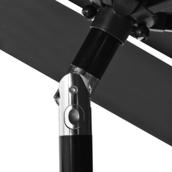 Parasol 3-laags met aluminium paal 2,5 m antracietkleurig 6