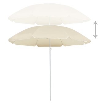 Parasol met stalen paal 180 cm zandkleurig 2