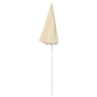 Parasol met stalen paal 180 cm zandkleurig 3