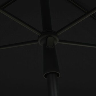 Parasol met paal 210x140 cm zwart 5