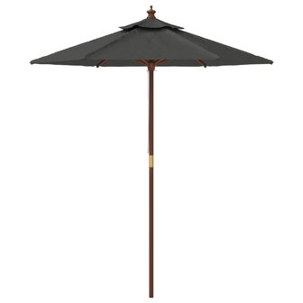 Parasol met houten paal 196x231 cm antracietkleurig 4