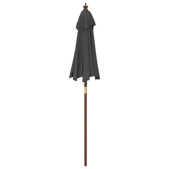 Parasol met houten paal 196x231 cm antracietkleurig 5