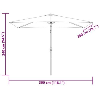 Parasol rechthoekig 200x300 cm groen 8