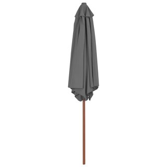 Parasol met houten paal 270 cm antraciet 3