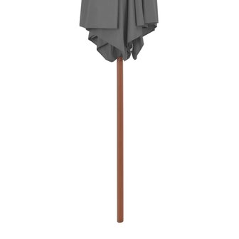 Parasol met houten paal 270 cm antraciet 4