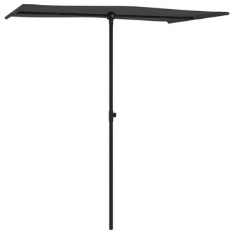 Parasol met aluminium paal 180x110 cm antracietkleurig 3