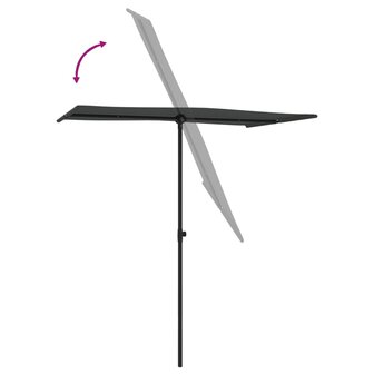 Parasol met aluminium paal 180x110 cm antracietkleurig 6