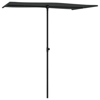 Parasol met aluminium paal 180x110 cm zwart 3