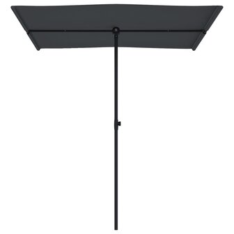 Parasol met aluminium paal 180x110 cm zwart 4