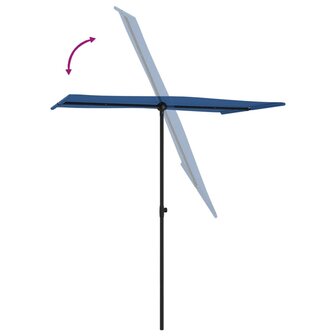 Parasol met aluminium paal 180x110 cm azuurblauw 6