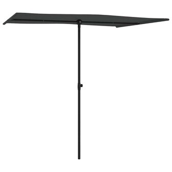 Parasol met aluminium paal 2x1,5 m antracietkleurig 3