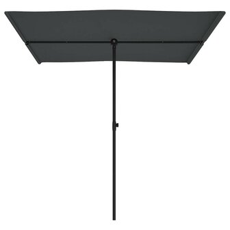 Parasol met aluminium paal 2x1,5 m antracietkleurig 4