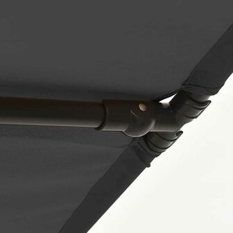 Parasol met aluminium paal 2x1,5 m antracietkleurig 9