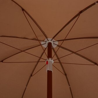 Parasol met stalen paal 240 cm taupe 4