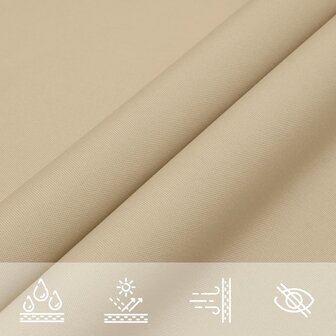 Zonnescherm driehoekig 3x3x3 m oxford stof beige 4