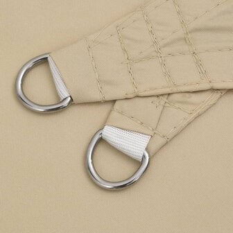 Zonnescherm driehoekig 3x3x3 m oxford stof beige 6