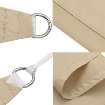 Zonnescherm driehoekig 3x3x3 m oxford stof beige 7