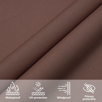 Zonnescherm vierkant 2,5x2,5 m oxford stof bruin 6