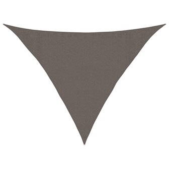 Zonnezeil 160 g/m&sup2; 3,5x3,5x4,9 m HDPE antracietkleurig 2