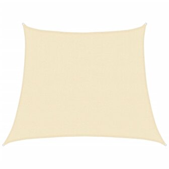 Zonnezeil 160 g/m&sup2; 3/4x3 m HDPE cr&egrave;mekleurig 2