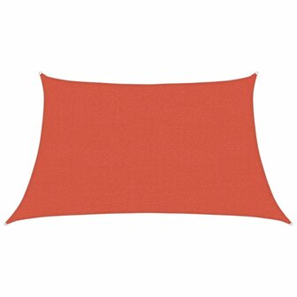 Zonnezeil 160 g/m&sup2; 3/4x2 m HDPE terracottakleurig 2