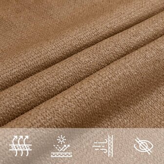 Zonnezeil 160 g/m&sup2; 2x2,5 m HDPE taupe 7