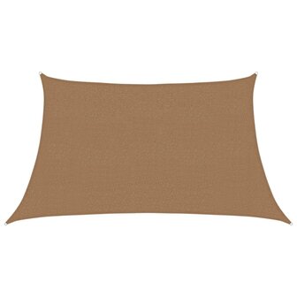 Zonnezeil 160 g/m&sup2; 3/4x2 m HDPE taupe 2