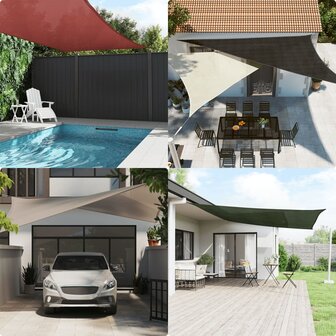 Zonnezeil 160 g/m&sup2; 3/4x2 m HDPE taupe 3