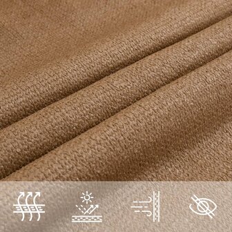 Zonnezeil 160 g/m&sup2; 3/4x2 m HDPE taupe 5