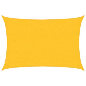 Zonnezeil 160 g/m&sup2; rechthoekig 2x2,5 m HDPE geel 2
