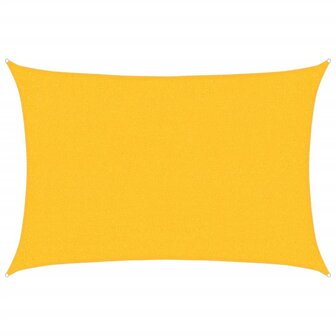 Zonnezeil 160 g/m&sup2; rechthoekig 2x3 m HDPE geel 2