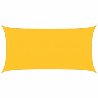 Zonnezeil 160 g/m&sup2; rechthoekig 2x3,5 m HDPE geel 2