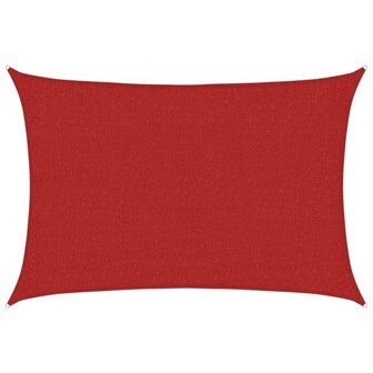 Zonnezeil 160 g/m&sup2; 2x2,5 m HDPE rood 2