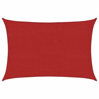 Zonnezeil 160 g/m&sup2; 2x3 m HDPE rood 2