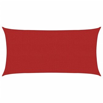 Zonnezeil 160 g/m&sup2; 2x3,5 m HDPE rood 2