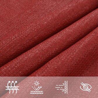 Zonnezeil 160 g/m&sup2; 2x3,5 m HDPE rood 7